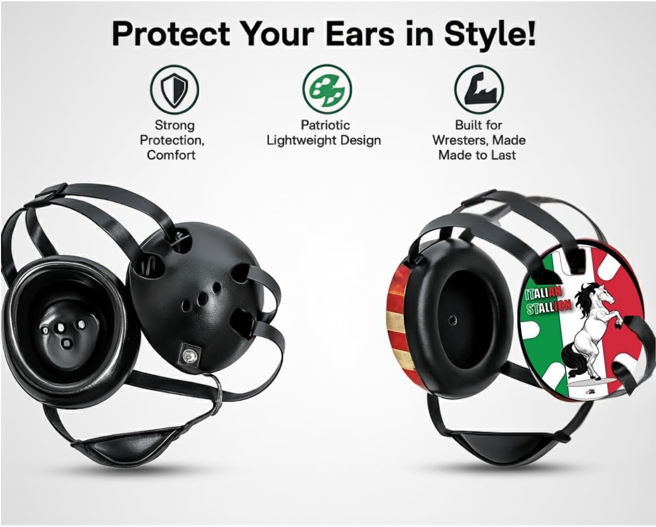 Italian Superman:  Wrestling Headgear Decals with Headgear, Wraps by 4Time All American