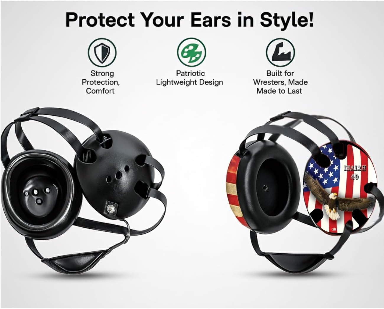 Isaiah 40:  Wrestling Headgear Decals with Headgear, Wraps by 4Time All American