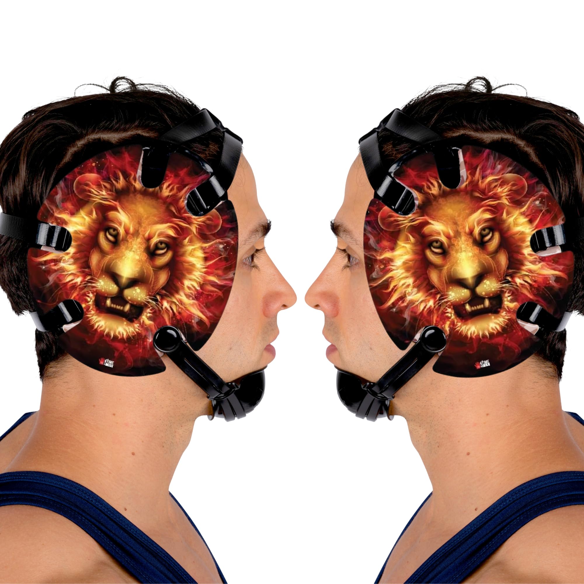 Fire Lion:  Wrestling Headgear Decals with Headgear, Wraps by 4Time All American
