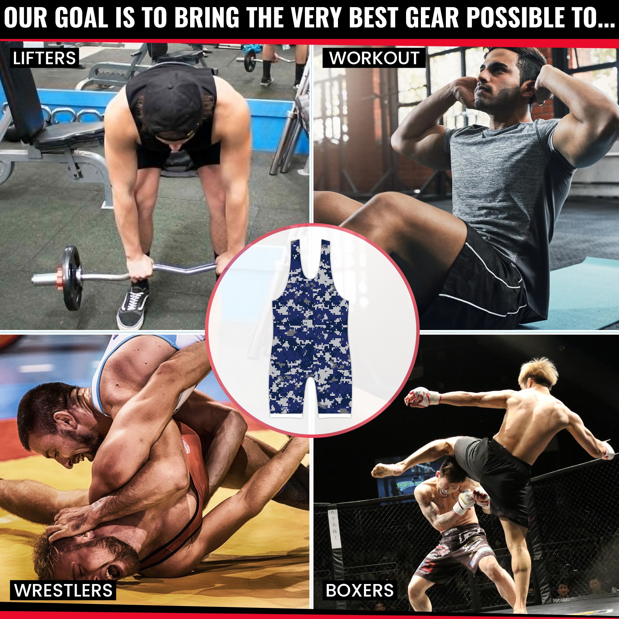 Blue Camo Singlets