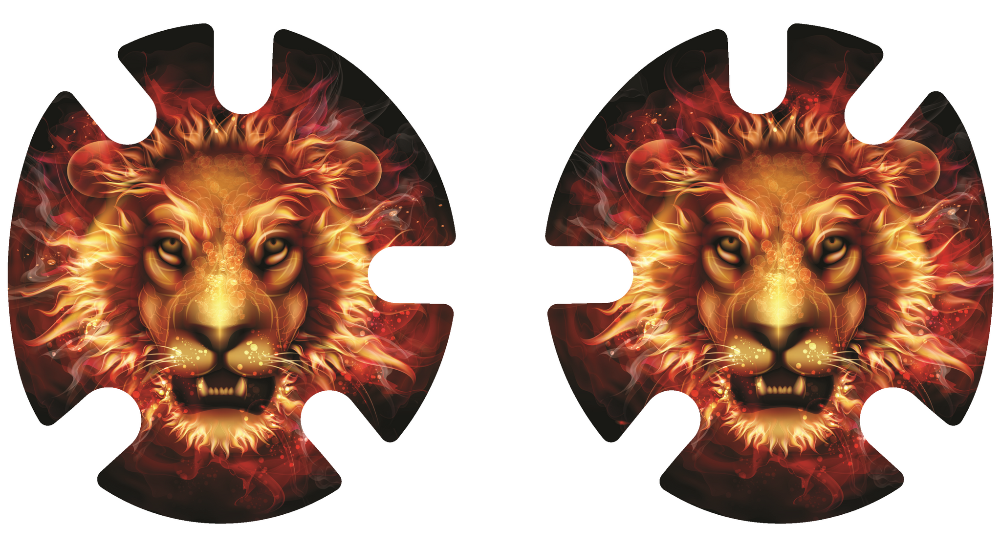 Fire Lion:  Wrestling Headgear Decals, Wraps by 4Time All American