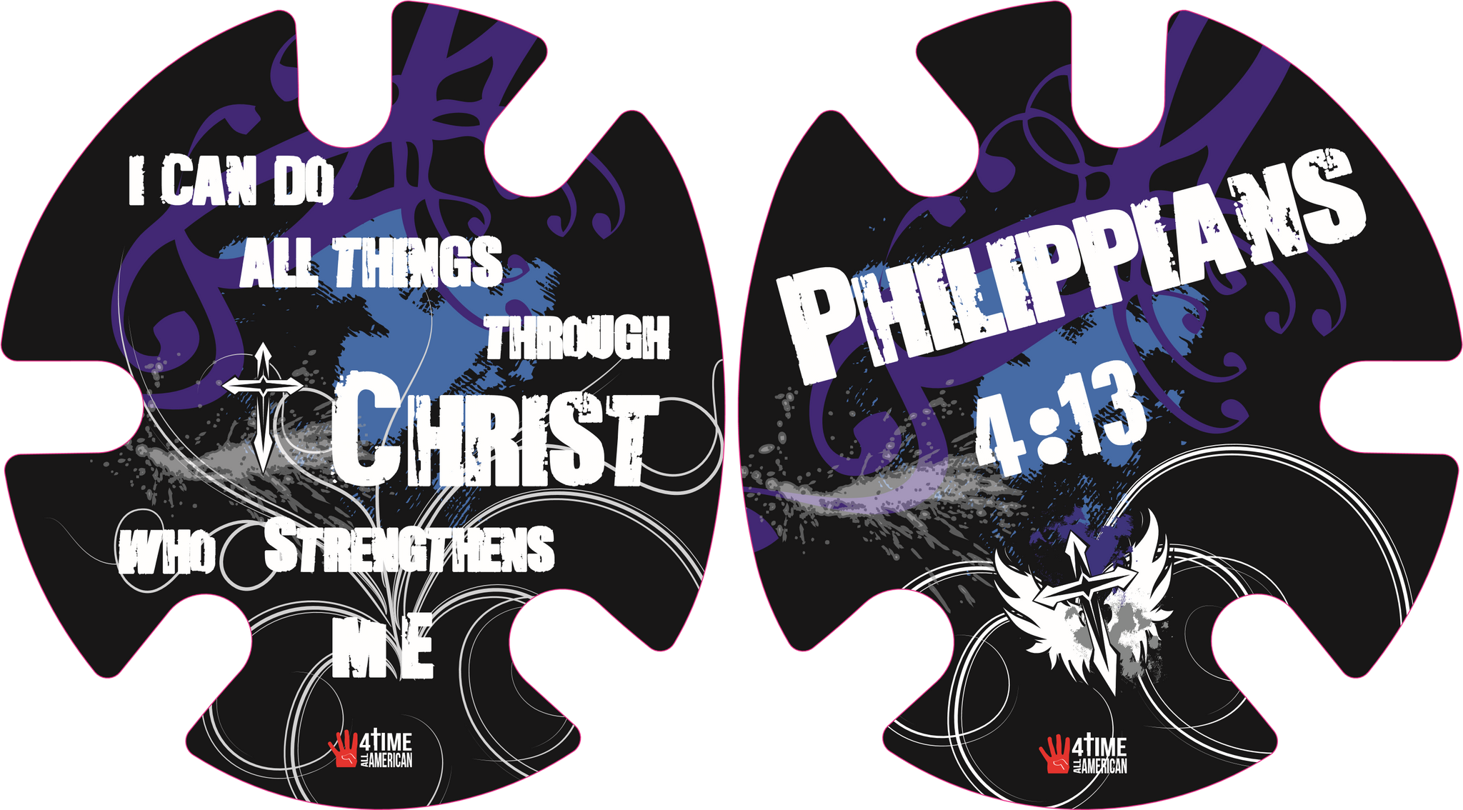 Phil 4-13 Blue:  Wrestling Headgear Decals, Wraps by 4Time All American