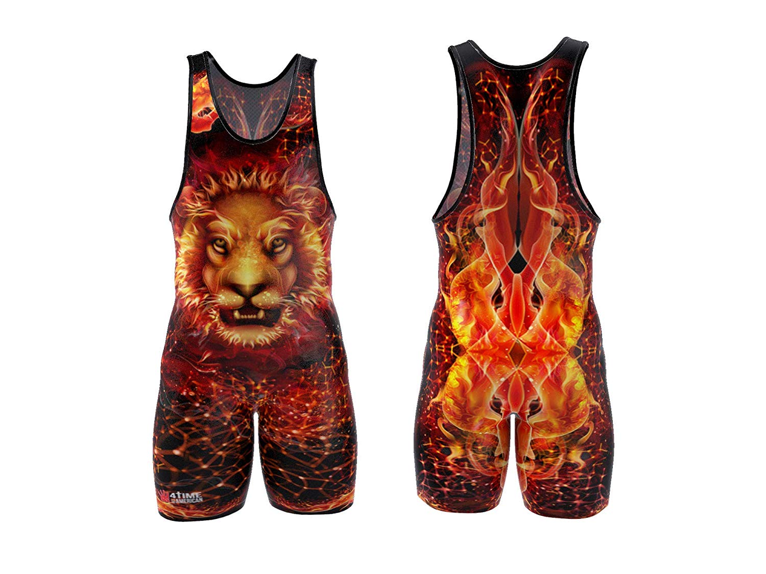 Fire Lion Wrestling Singlet