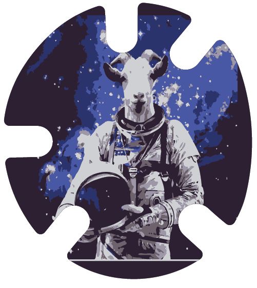 Space Goat:  Wrestling Headgear Decals, Wraps by 4Time All American