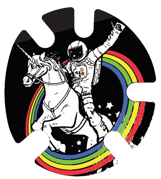 Spaceman Unicorn Rainbow: Wrestling Headgear Decals, Wraps by 4Time All American